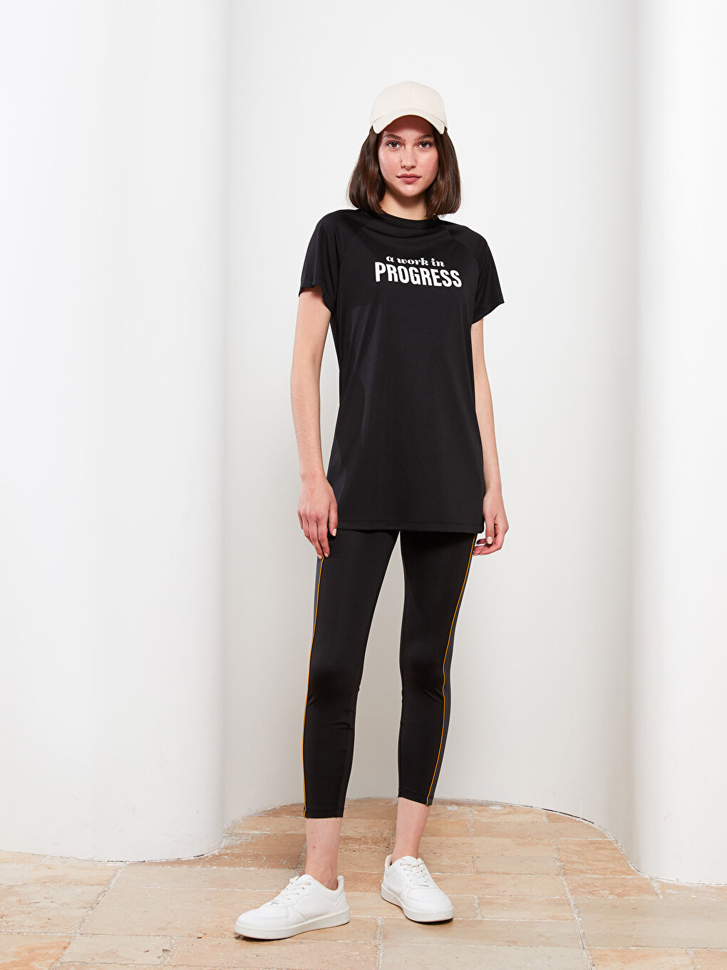 Эластичные леггинсы для женщин с цветовым блоком-1