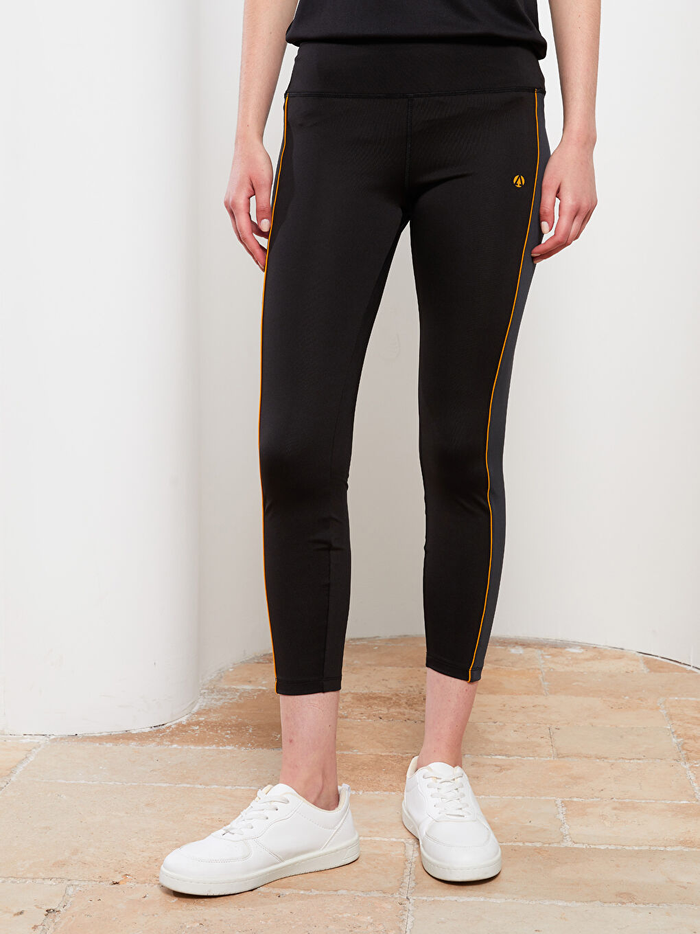 Эластичные леггинсы для женщин с цветовым блоком-3