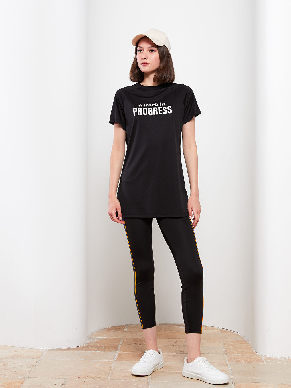 Crew Neck Printed Short Sleeve Women's Tunic -W27606Z8-RQL