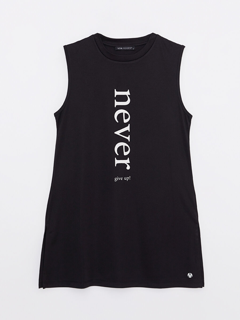 LCW Modest Women's Crew Neck Letter Printed Sleeveless Athlete -W27607Z8-RQL