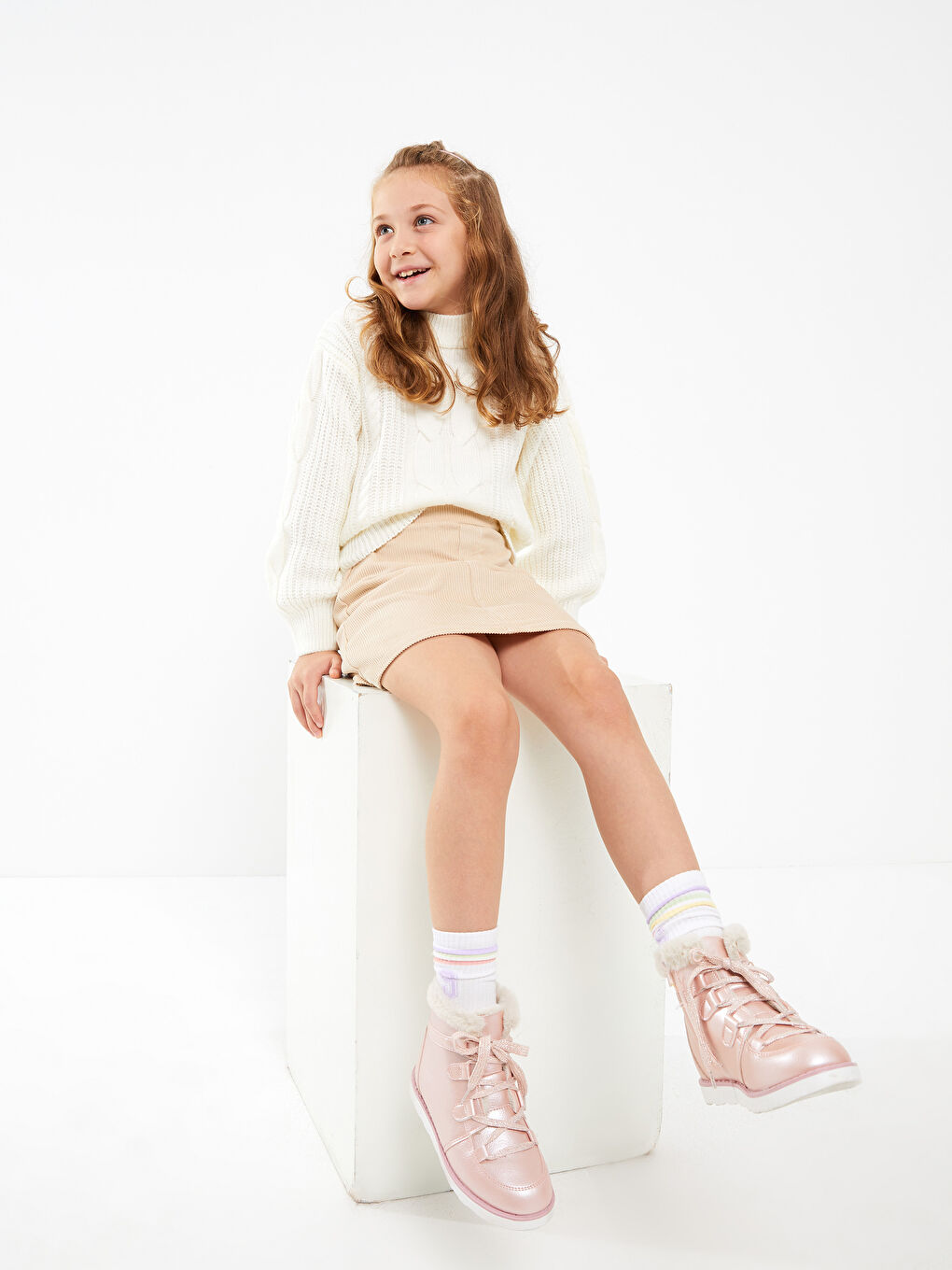 Блестящие ботинки из искусственной кожи для девочек-2