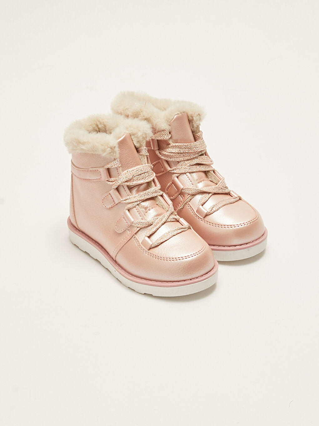 Блестящие ботинки из искусственной кожи для девочек-6