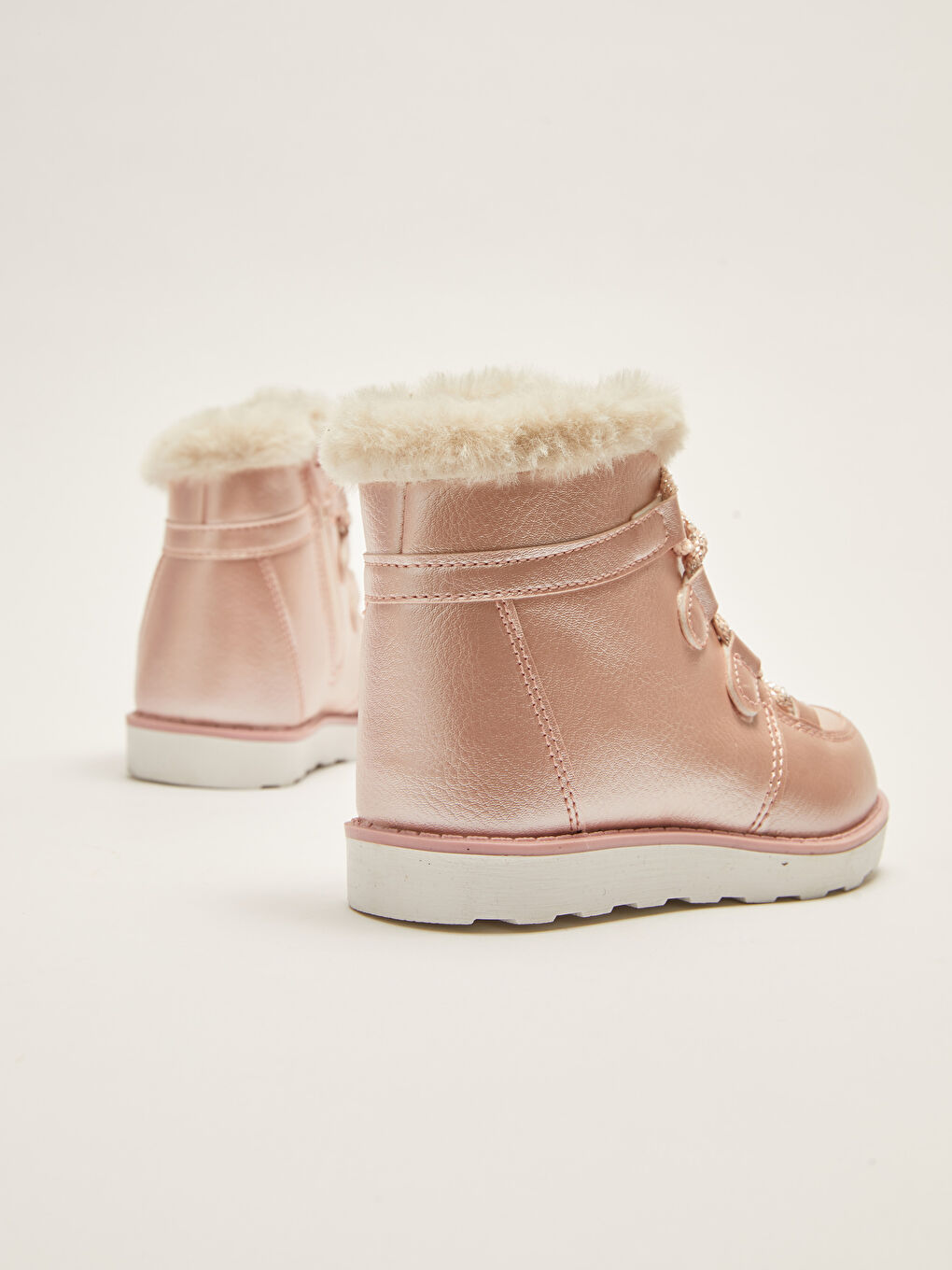 Блестящие ботинки из искусственной кожи для девочек-11