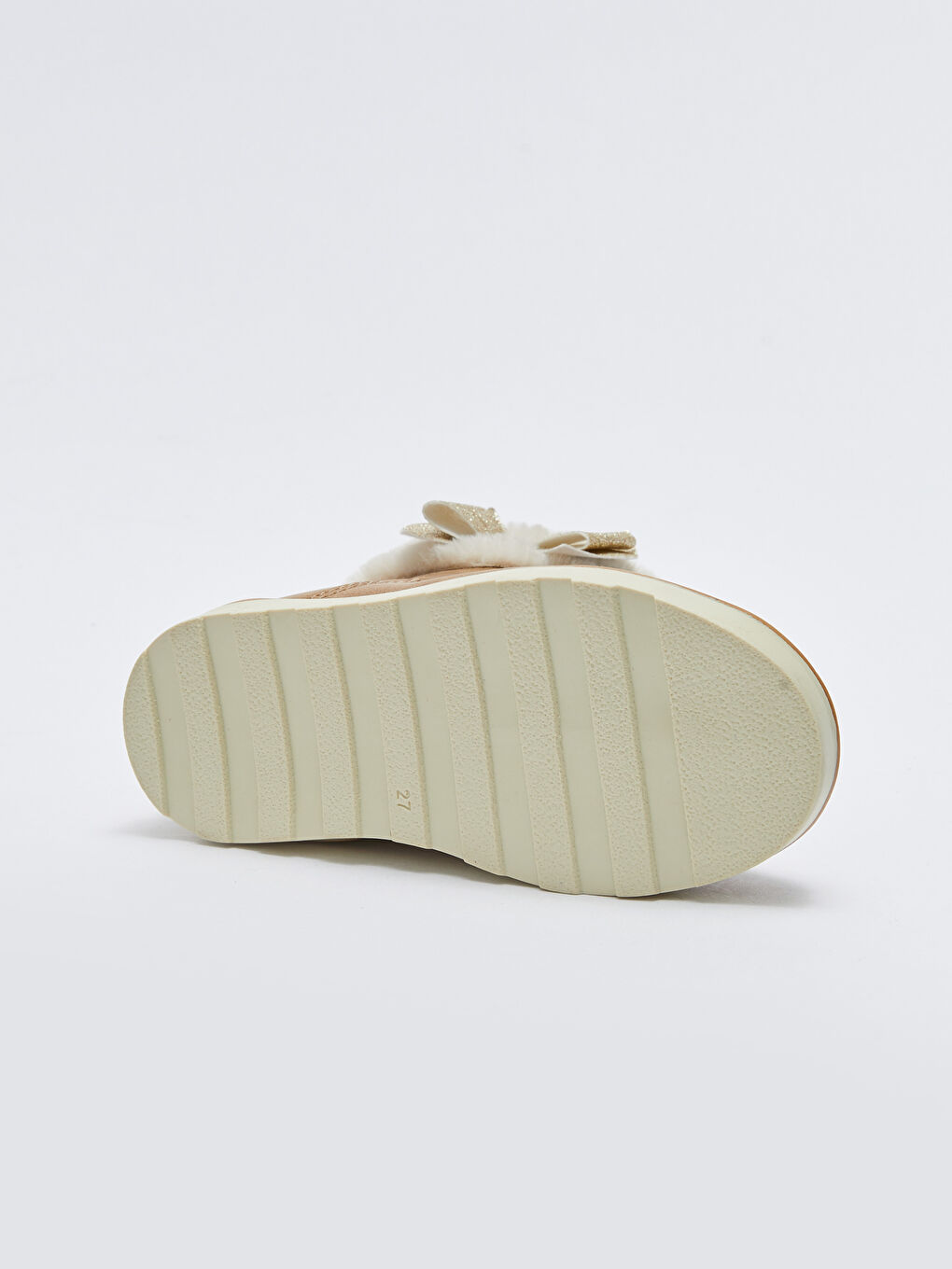 Bej Fiyonk Detaylı Fermuarlı Kız Çocuk Bot-3