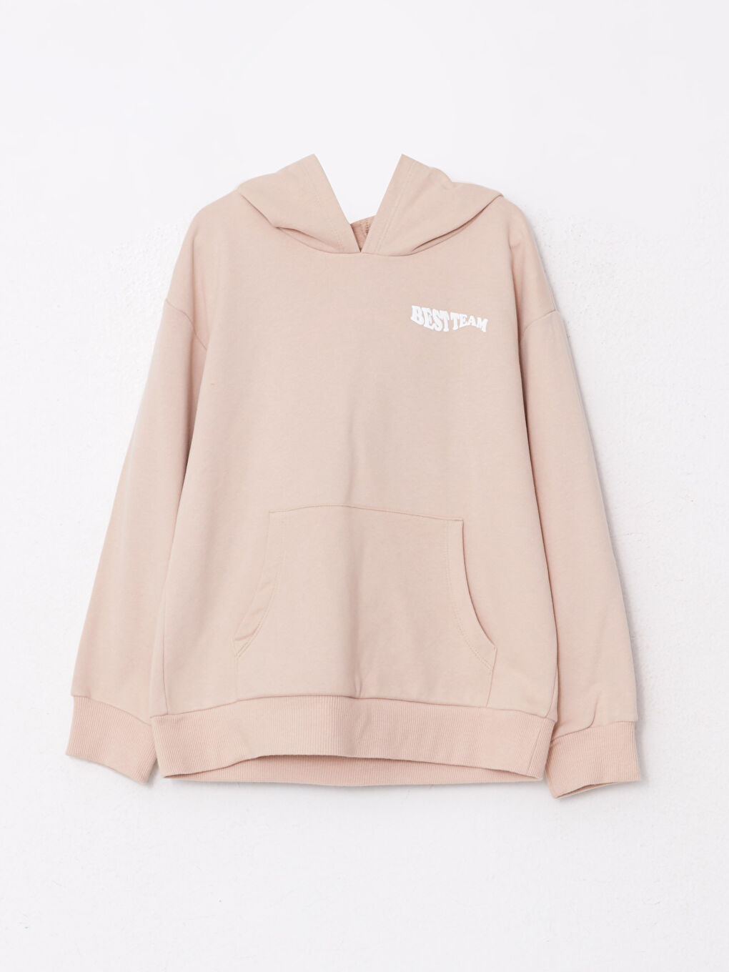 LCW Kids Kapüşonlu Baskılı Uzun Kollu Kız Çocuk Sweatshirt -W27638Z4-FNR