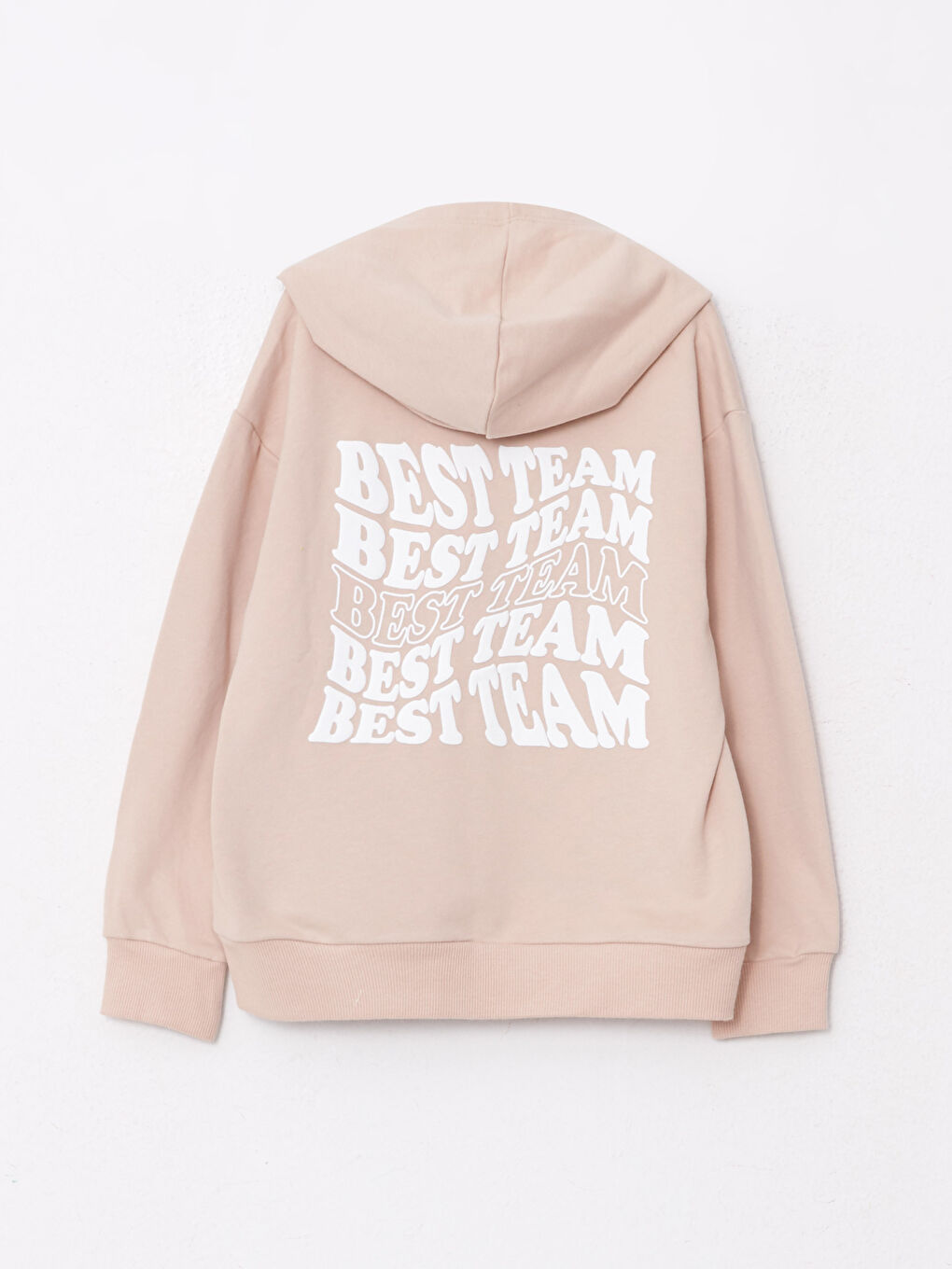 LCW Kids Kapüşonlu Baskılı Uzun Kollu Kız Çocuk Sweatshirt -W27638Z4-FNR