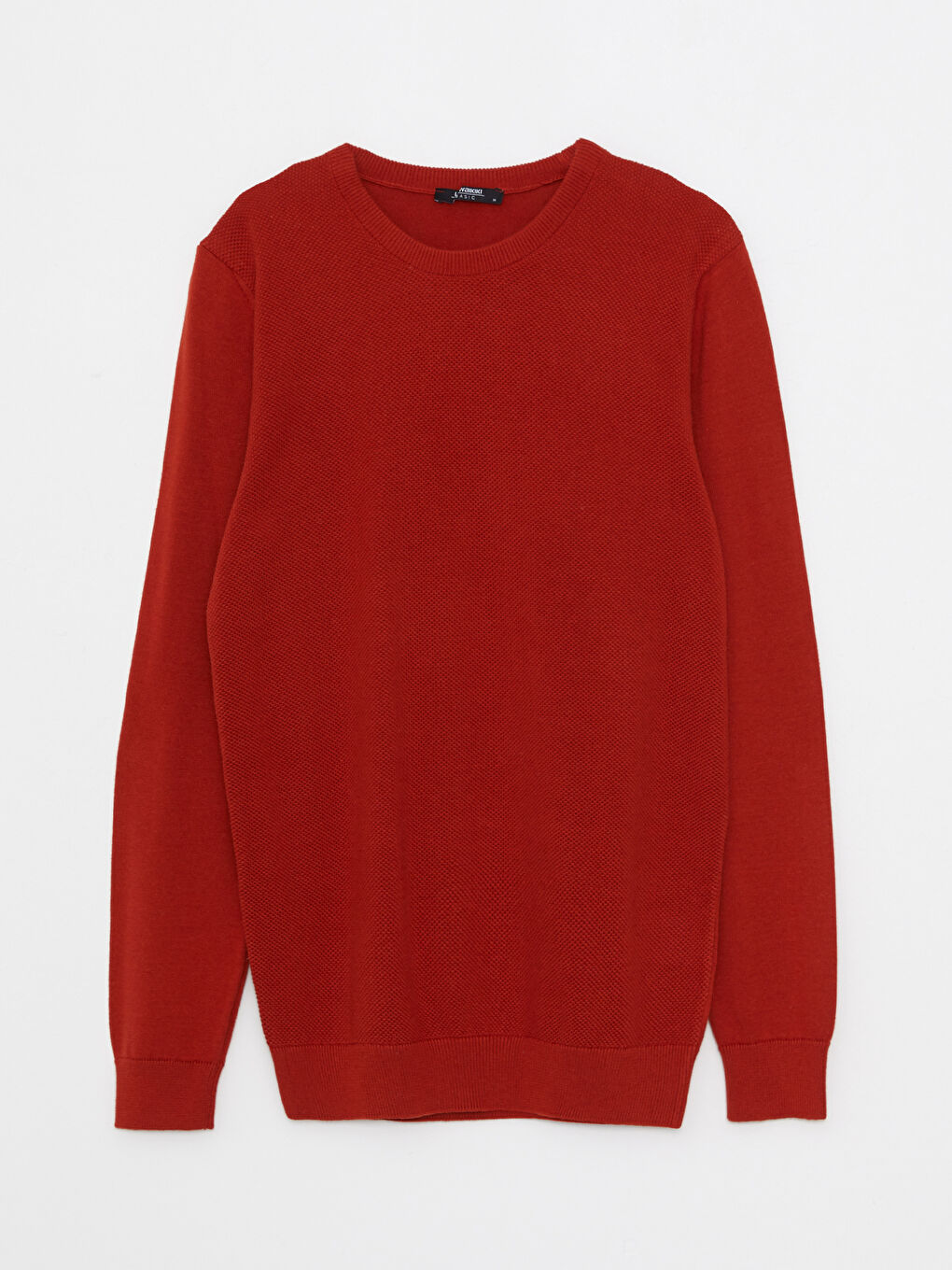 Turuncu Bisiklet Yaka Erkek Triko Kazak-5