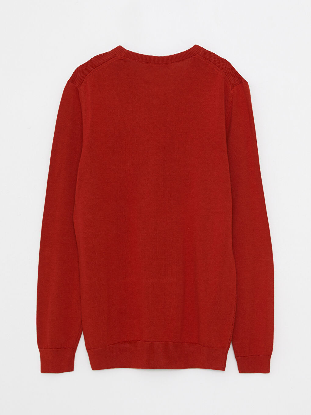 Turuncu Bisiklet Yaka Erkek Triko Kazak-6