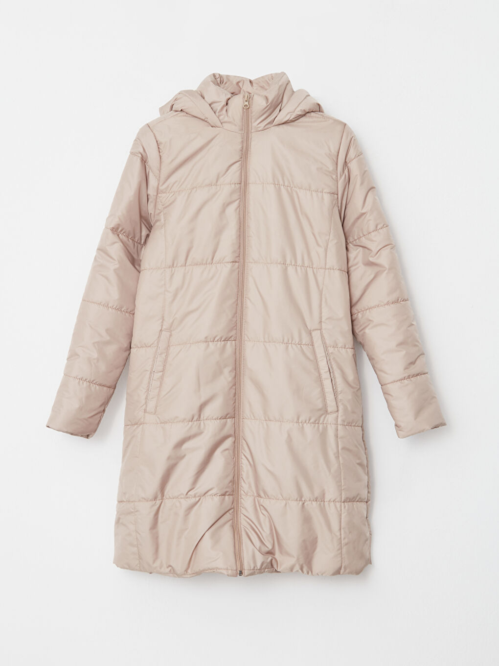 Дамско Палто с Качулка, Изчистен Дизайн-6