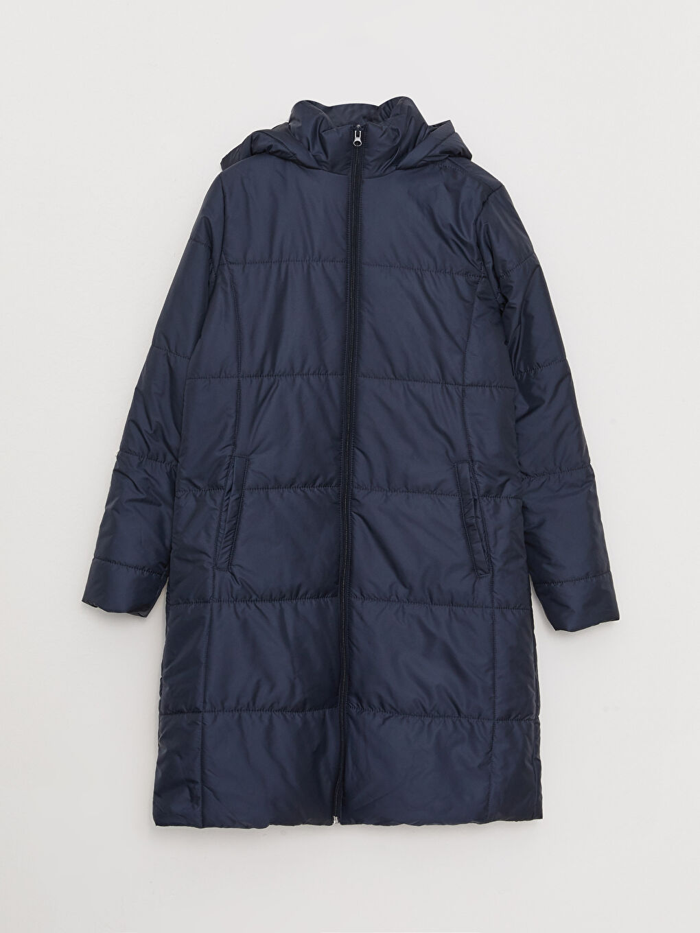 Damen Kapuzenmantel in Schlichtem Design-6