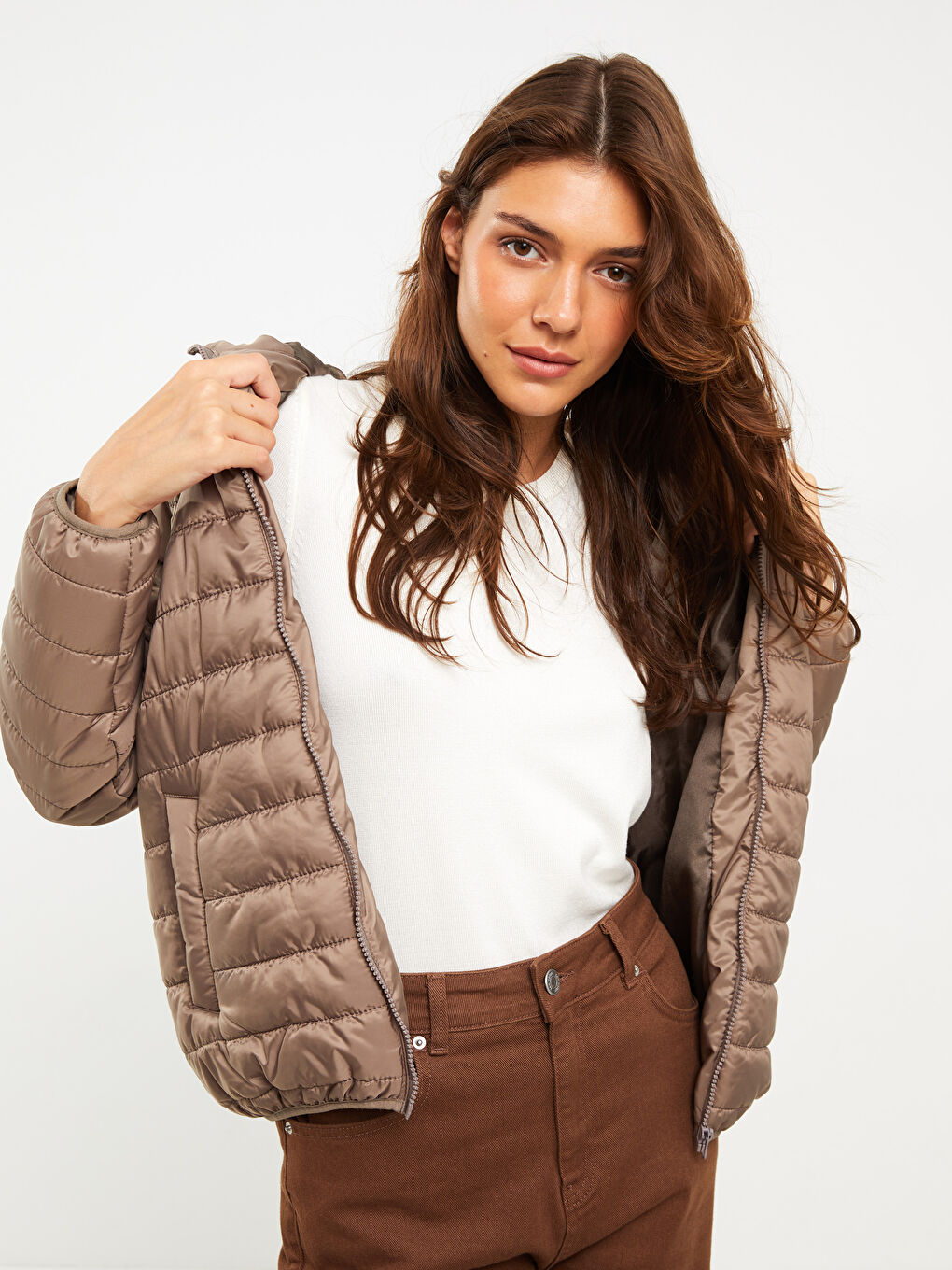 Women's Hooded Plain Coat