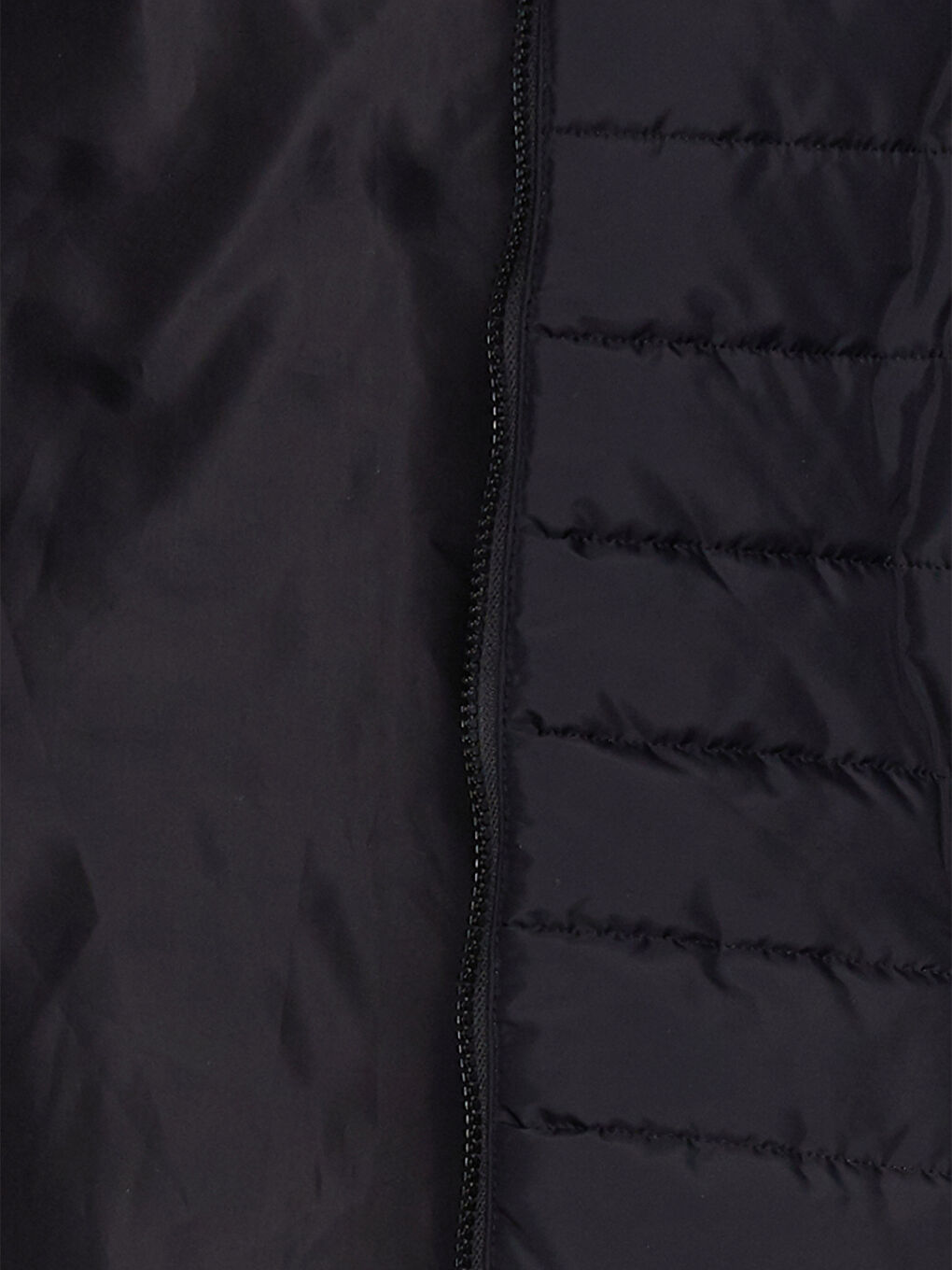 Siyah Kadın Kapüşonlu Düz Mont-9