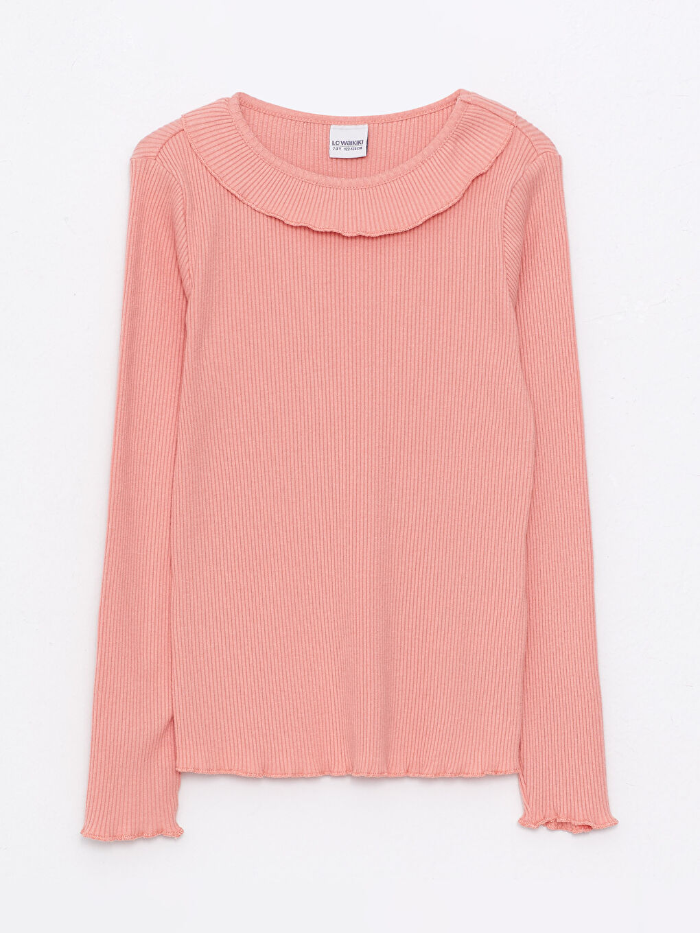 Crew Neck Basic Long Sleeve Girls' T-Shirt