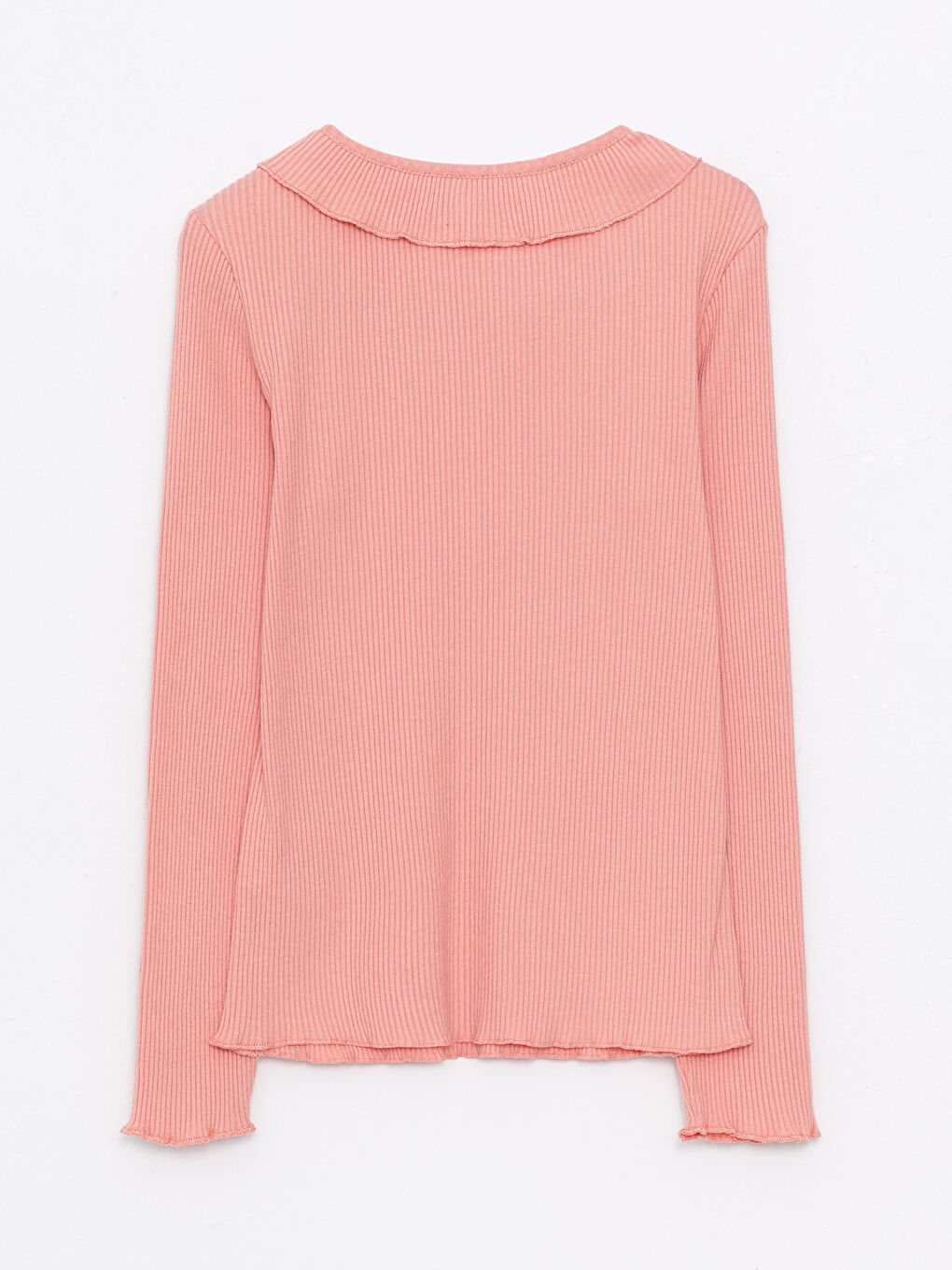 Crew Neck Basic Long Sleeve Girls' T-Shirt-1