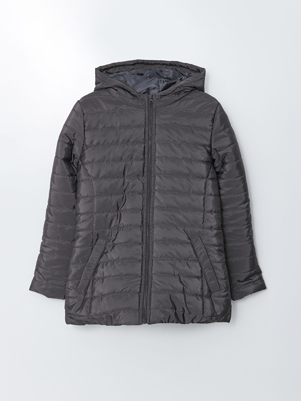 Women's Hooded Plain Coat-6