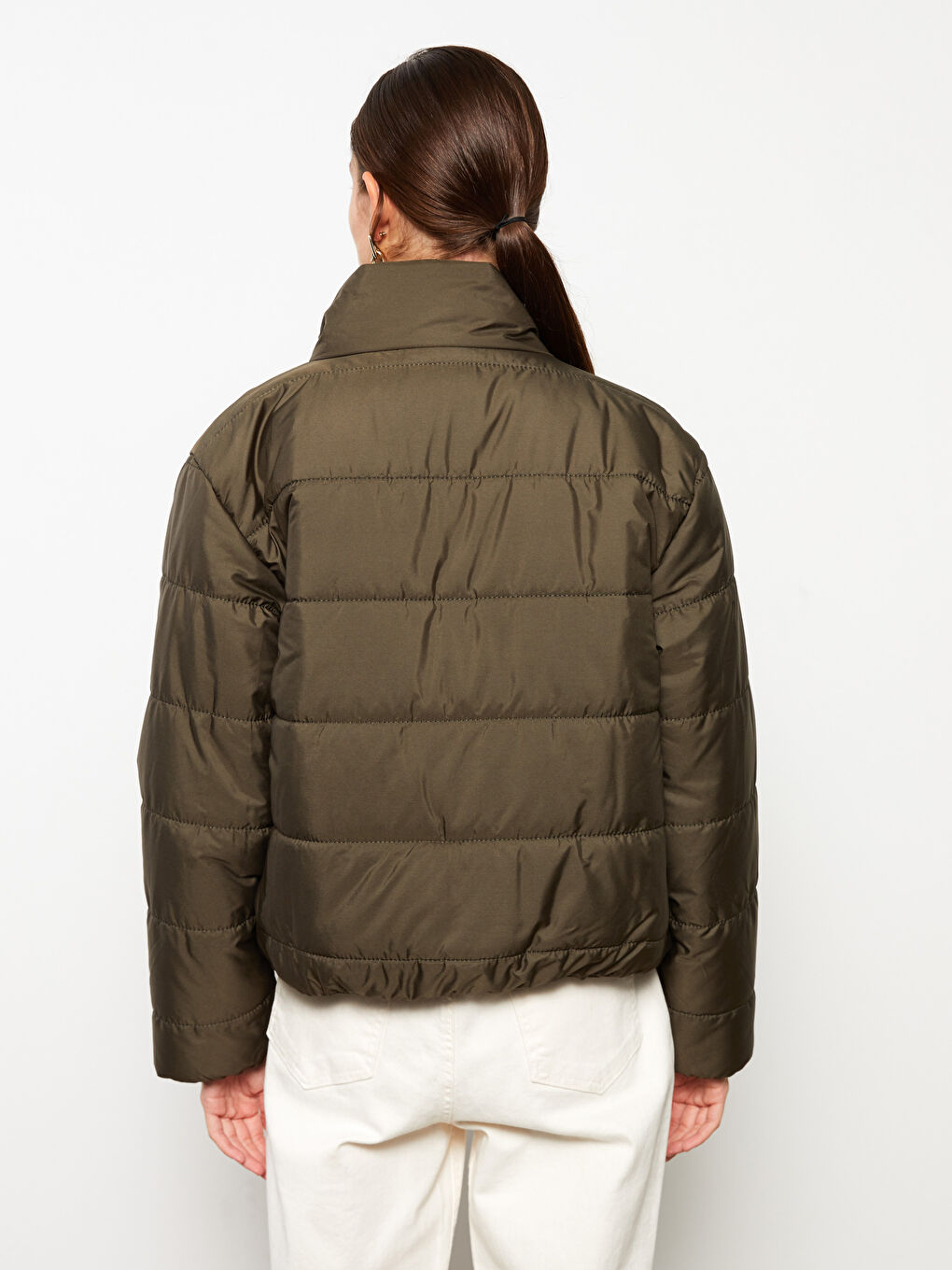 Turtle Neck Regular Long Sleeve Women's Coat-5
