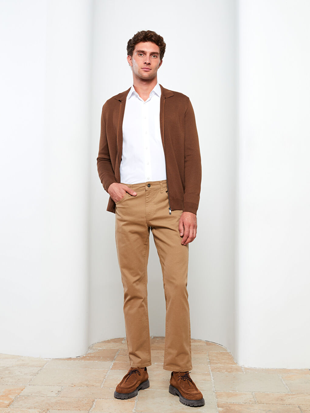 Standard Fit Gabardine Men's Chino Trousers