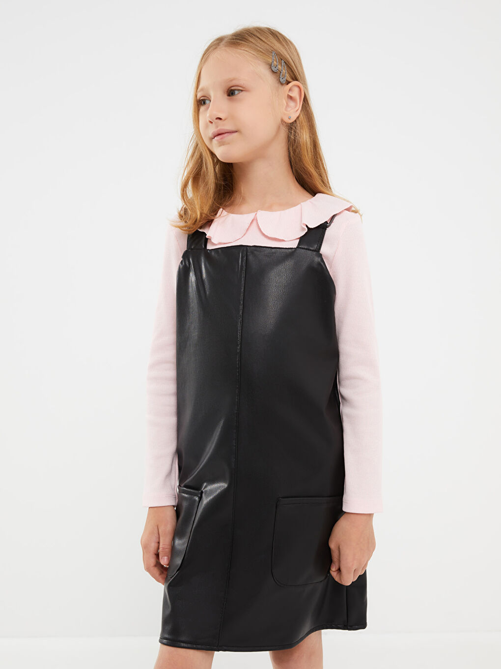 LCW Kids Bebe Collar Basic Long Sleeve Girl T-shirt -W27716Z4-FUG