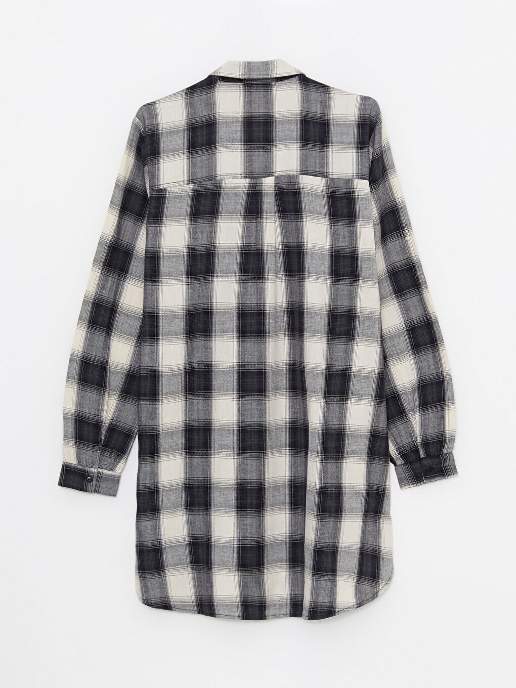 LCWAIKIKI Classic Plaid Long Sleeve Viscose Women's Shirt Tunic -W27728Z8-LN6