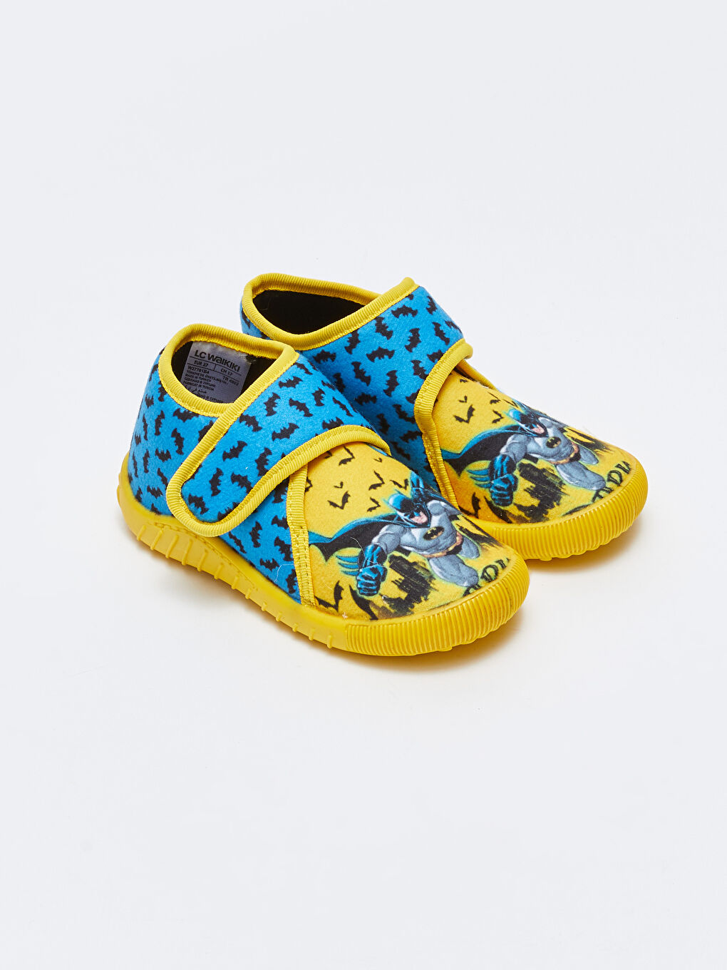 Sarı Batman Lisanslı Baskılı Cırt Cırtlı Erkek Çocuk Panduf