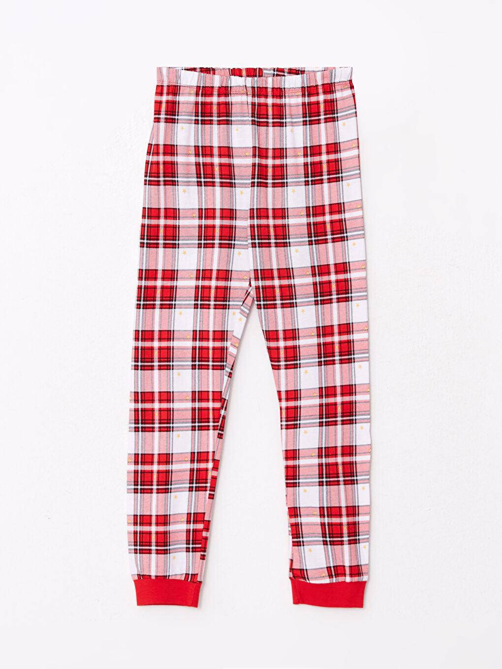 طقم بيجامة للبنات ياقة دائرية كم طويل مطبوع-2