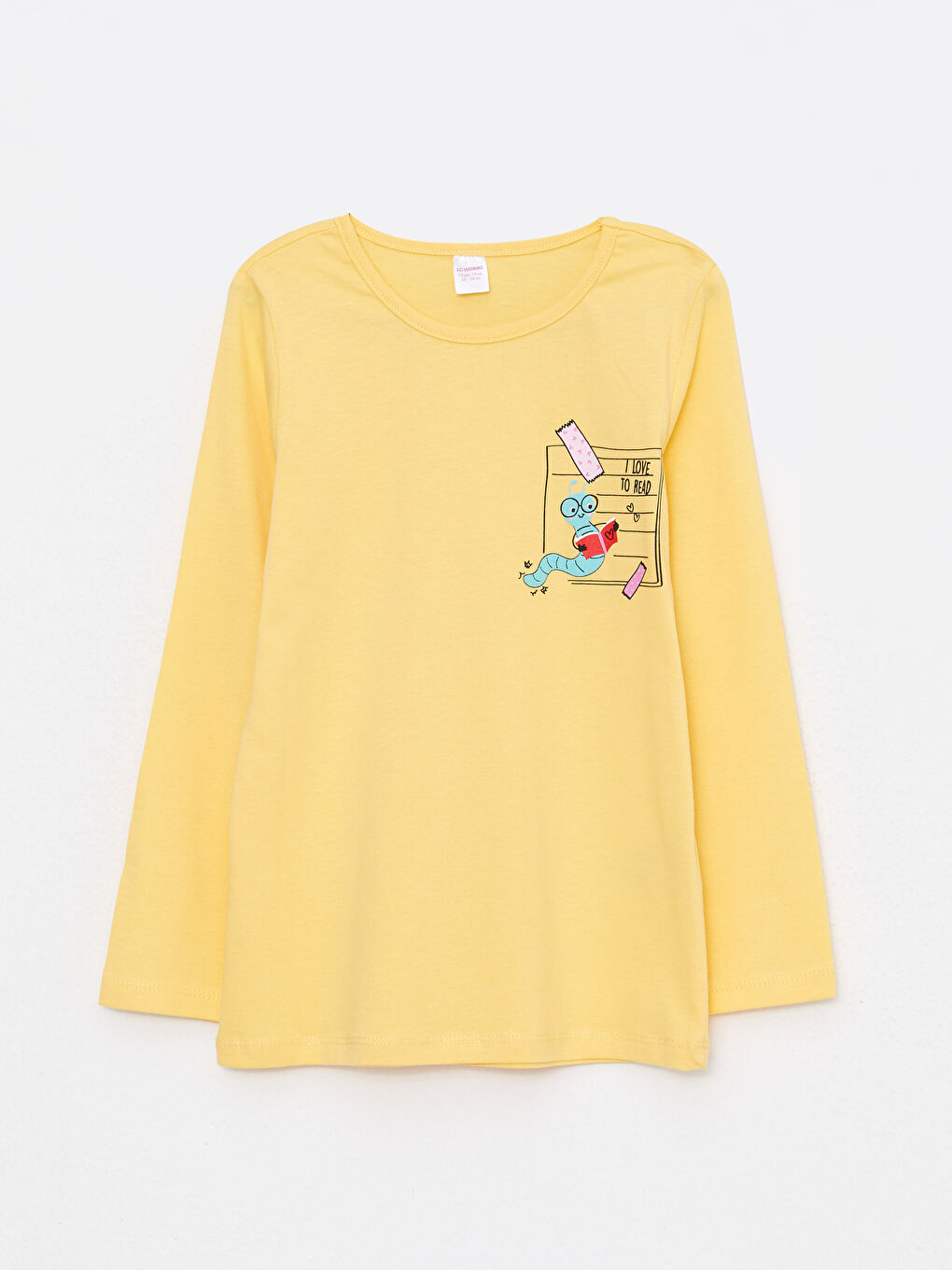 LCW Kids Crew Neck Printed Long Sleeve Girls' Pyjama Set -W27775Z4-FXD