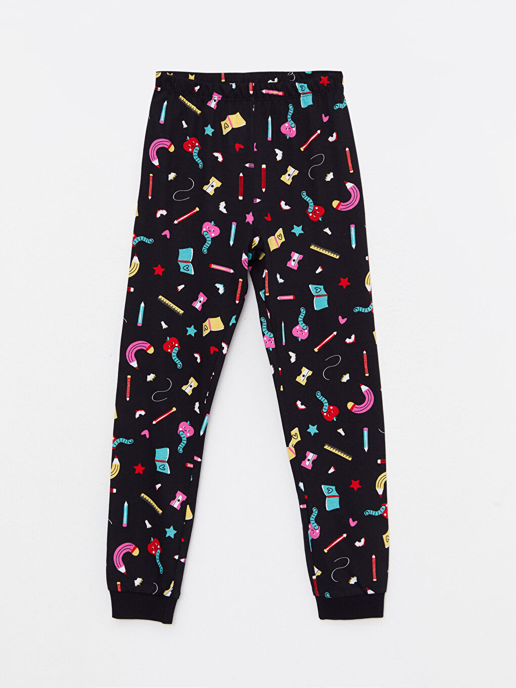 LCW Kids Crew Neck Printed Long Sleeve Girls' Pyjama Set -W27775Z4-FXD