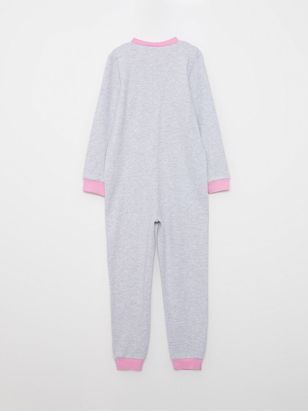 Crew Neck Printed Long Sleeve Girl Jumpsuit-2