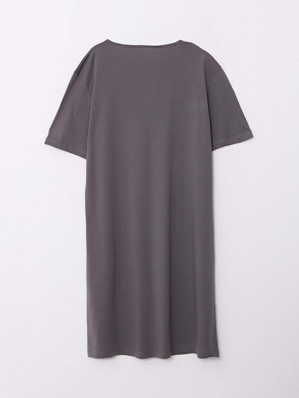 Women's Crew Neck Printed Short Sleeve Cotton Nightgown-6