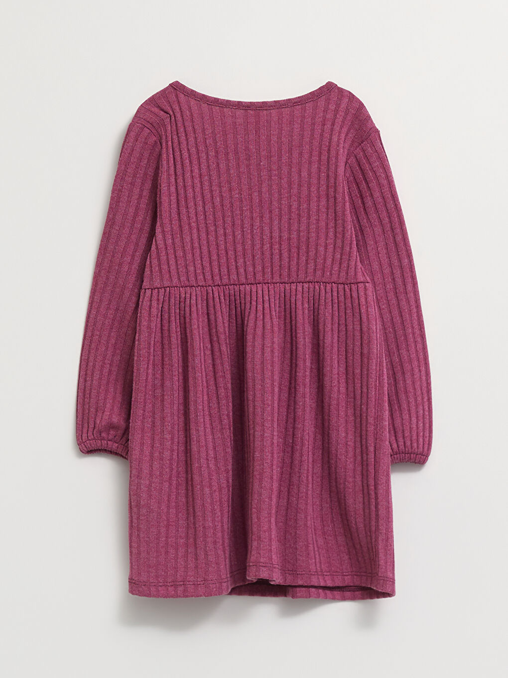LCW ECO Crew Neck Long Sleeve Baby Girls' Dress -W27792Z1-RXW