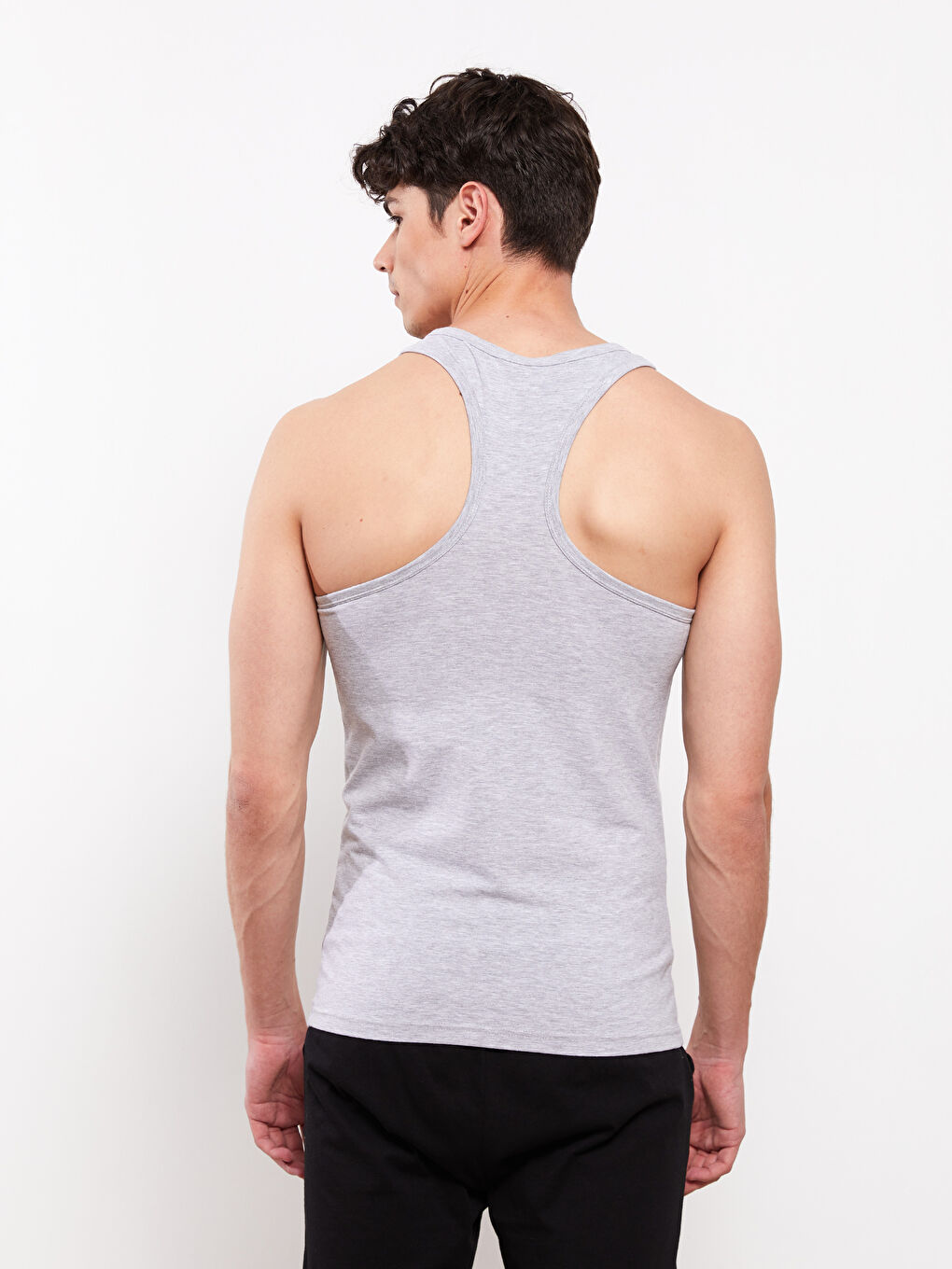 LC WAIKIKI U Neck Jersey Men's Vest 2 Pack -W27793Z8-LAL