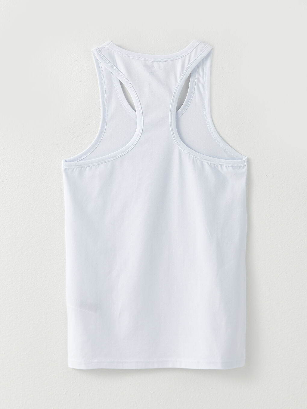 Beyaz U Yaka Penye Erkek Atlet 2'li-8