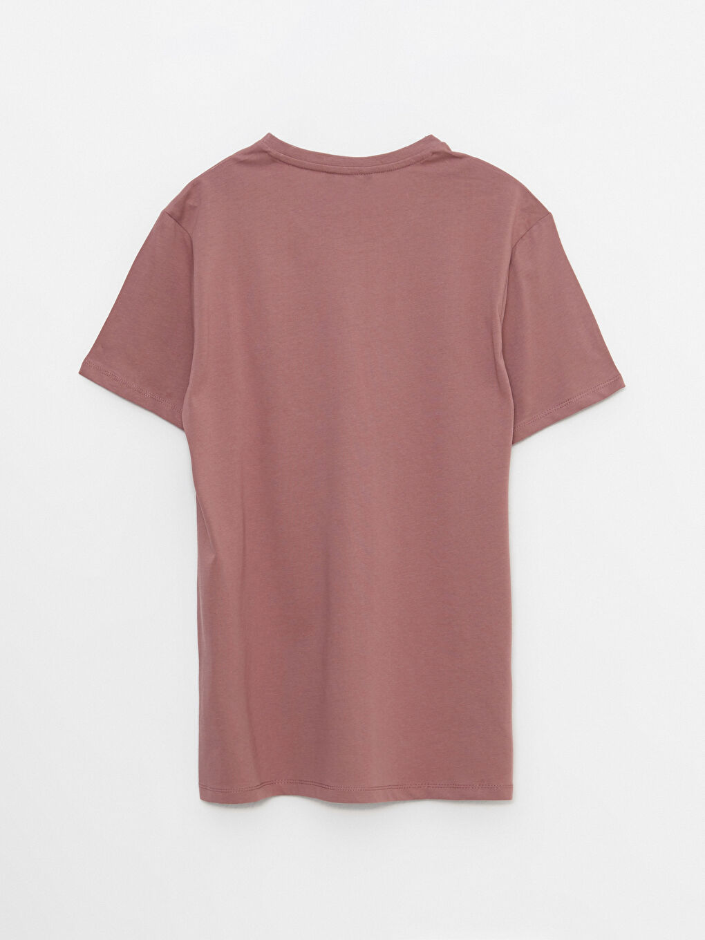 Pembe Bisiklet Yaka Kısa Kollu Baskılı Penye Erkek Tişört-6