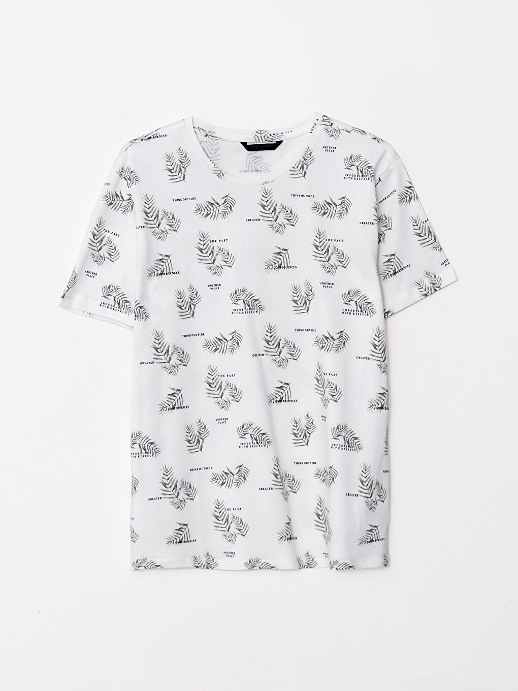 XSIDE Rundhalsausschnitt Kurzarm Bedrucktes T-Shirt aus gekämmter Baumwolle für Herren -W27796Z8-R5B