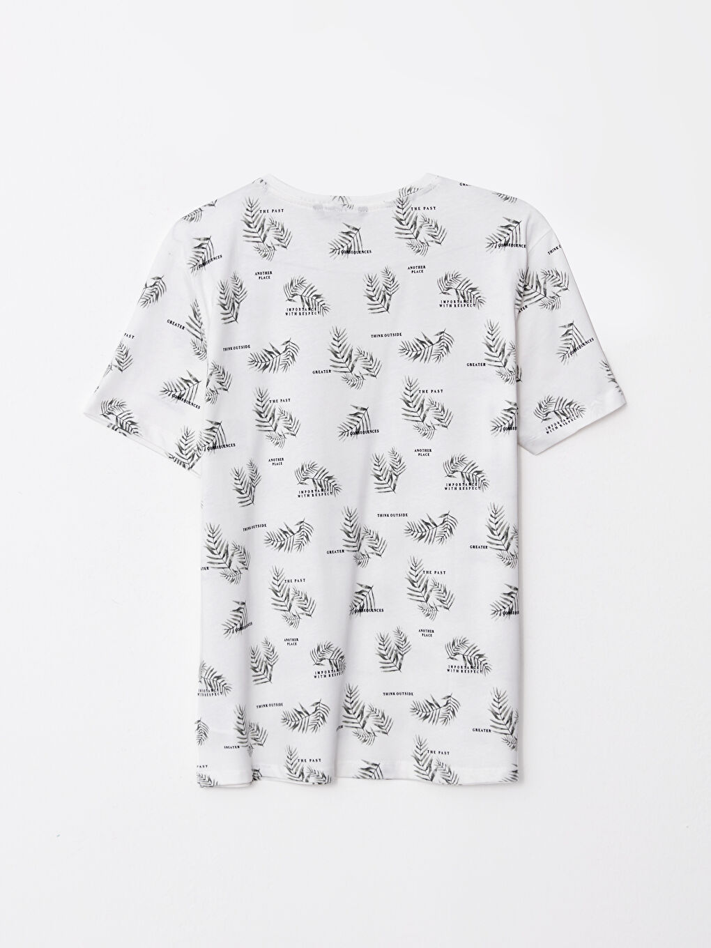 XSIDE Rundhalsausschnitt Kurzarm Bedrucktes T-Shirt aus gekämmter Baumwolle für Herren -W27796Z8-R5B