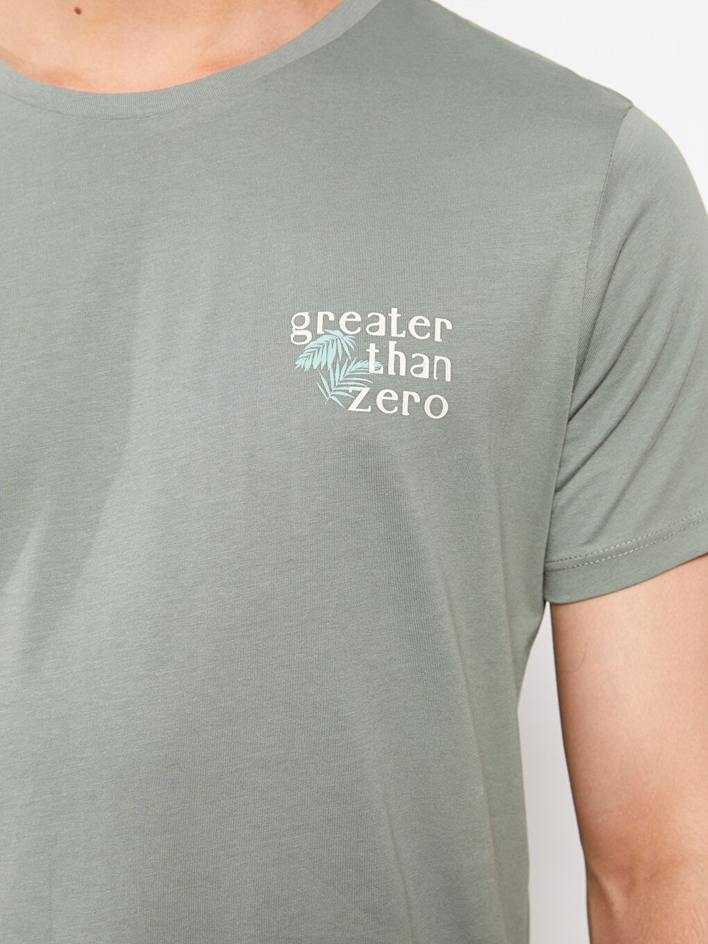 Crew Neck Short Sleeve Printed Combed Cotton Men's T-shirt-3