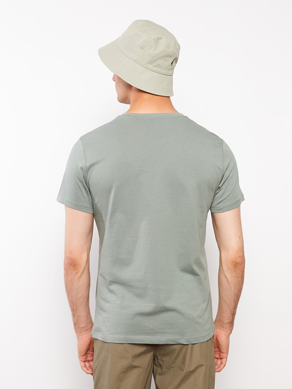 Crew Neck Short Sleeve Printed Combed Cotton Men's T-shirt-4