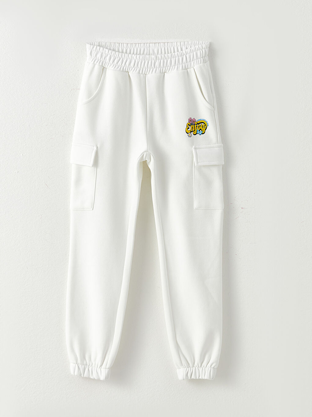Elastic Waist Printed Girl Jogger Sweatpants
