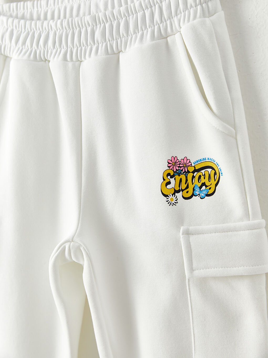 Elastic Waist Printed Girl Jogger Sweatpants-2