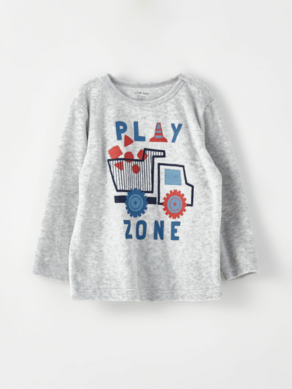 LCW baby Crew Neck Long Sleeve Printed Baby Boy Velvet Pajama Set -W27805Z1-CX8