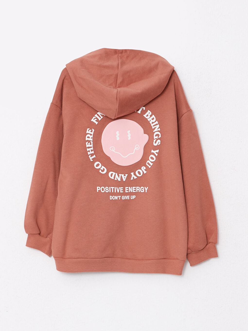 Hooded Printed Long Sleeve Girl Sweatshirt -W27812Z4-GXH