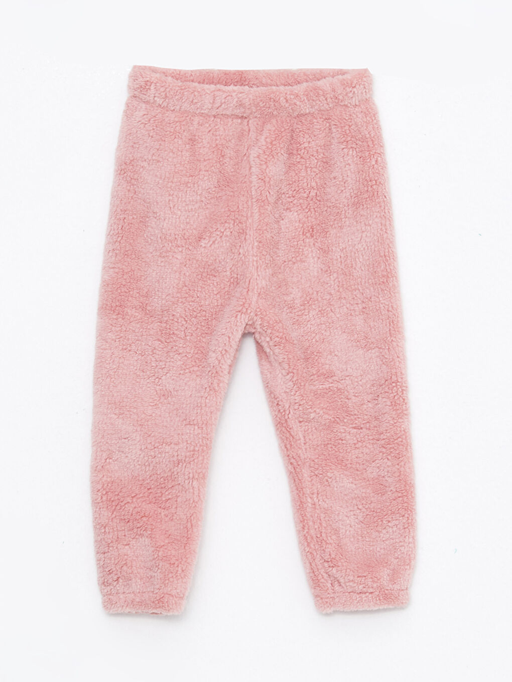 Crew Neck Long Sleeve Embroidery Detailed Baby Girl Fleece Pajama Set-2