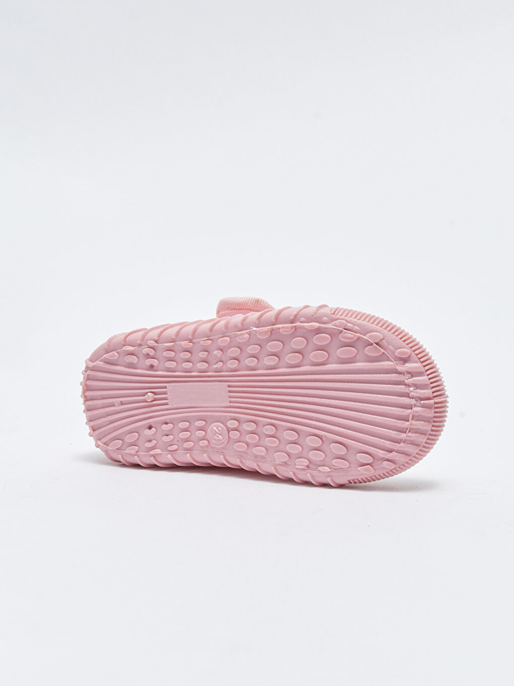 Pembe Nakış Detaylı Cırt Cırtlı Kız Bebek Panduf-3