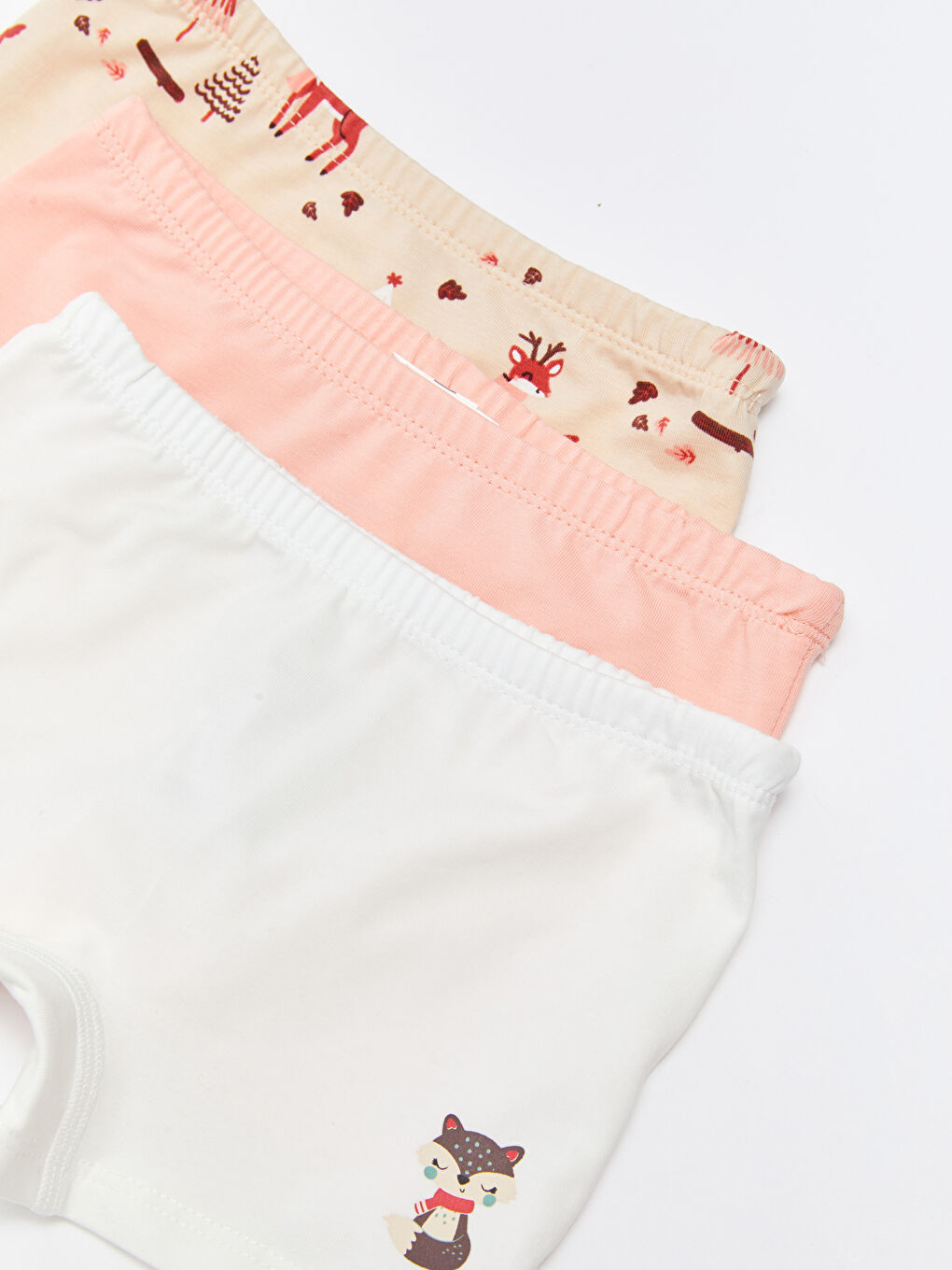 Beli Lastikli Kız Bebek Boxer 3'lü-2