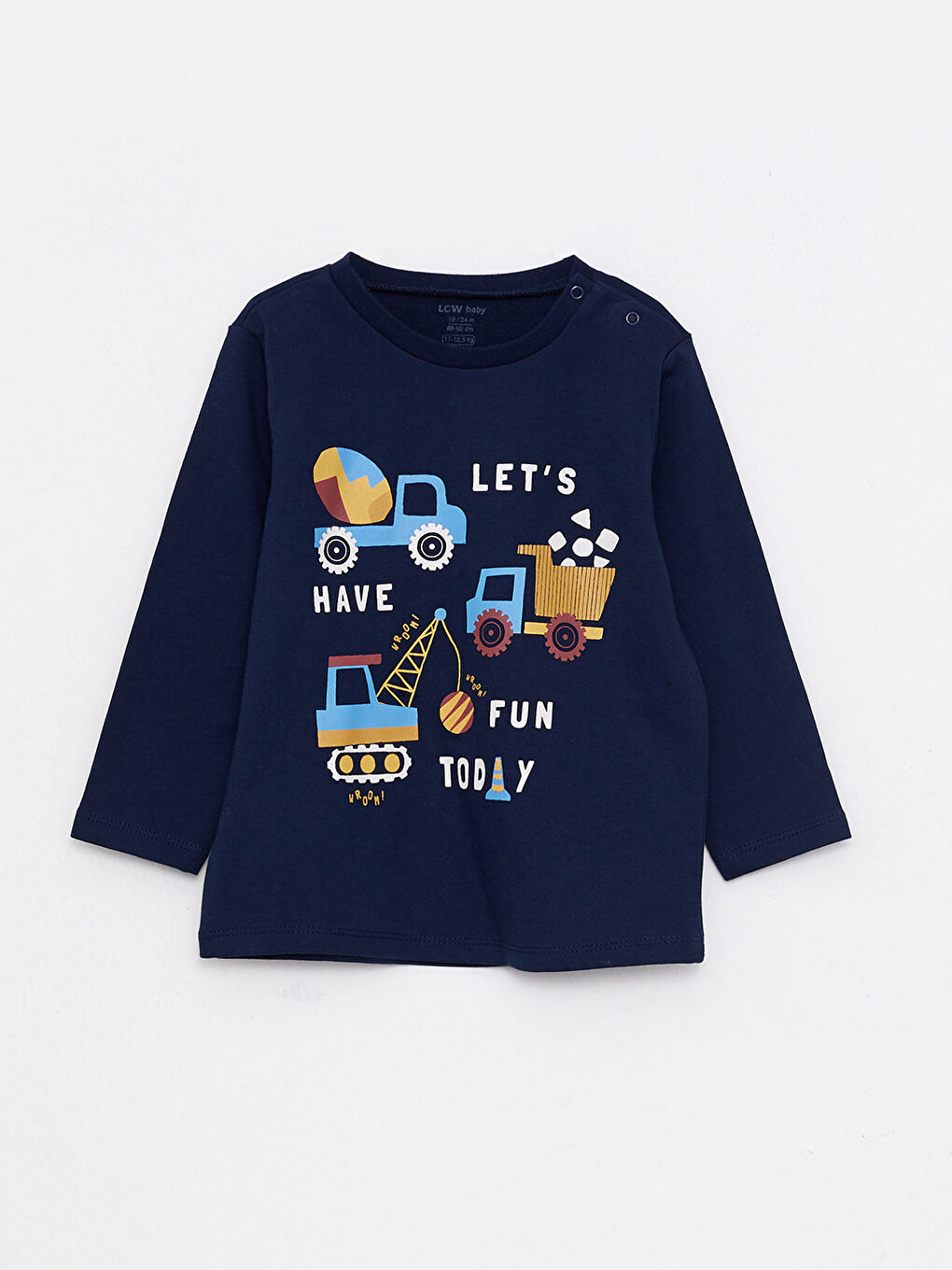 LCW baby Crew Neck Long Sleeve Printed Baby Boy Pajama Set -W27851Z1-JC7