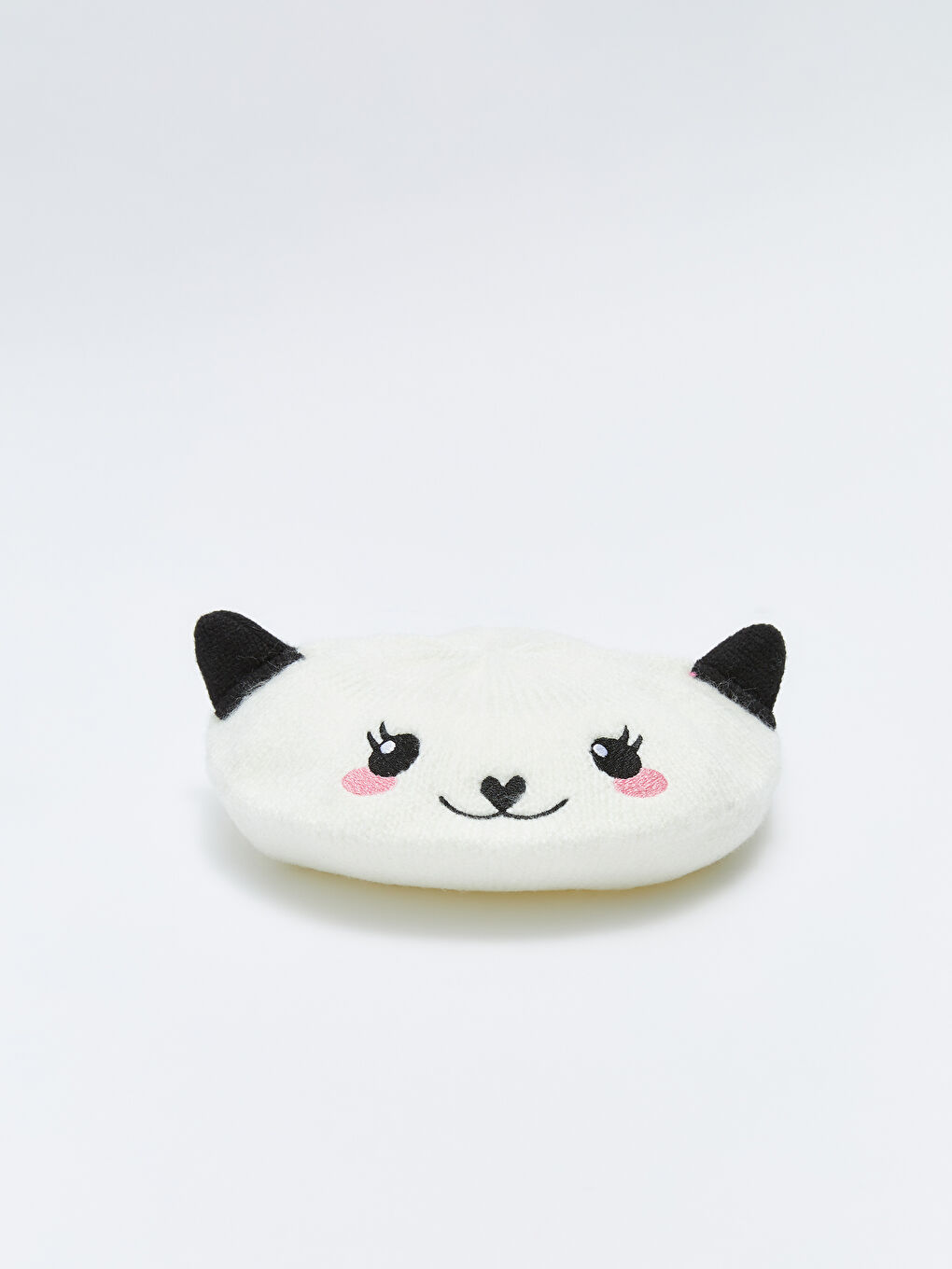 Cat Embroidered Girl Painter Hat-1