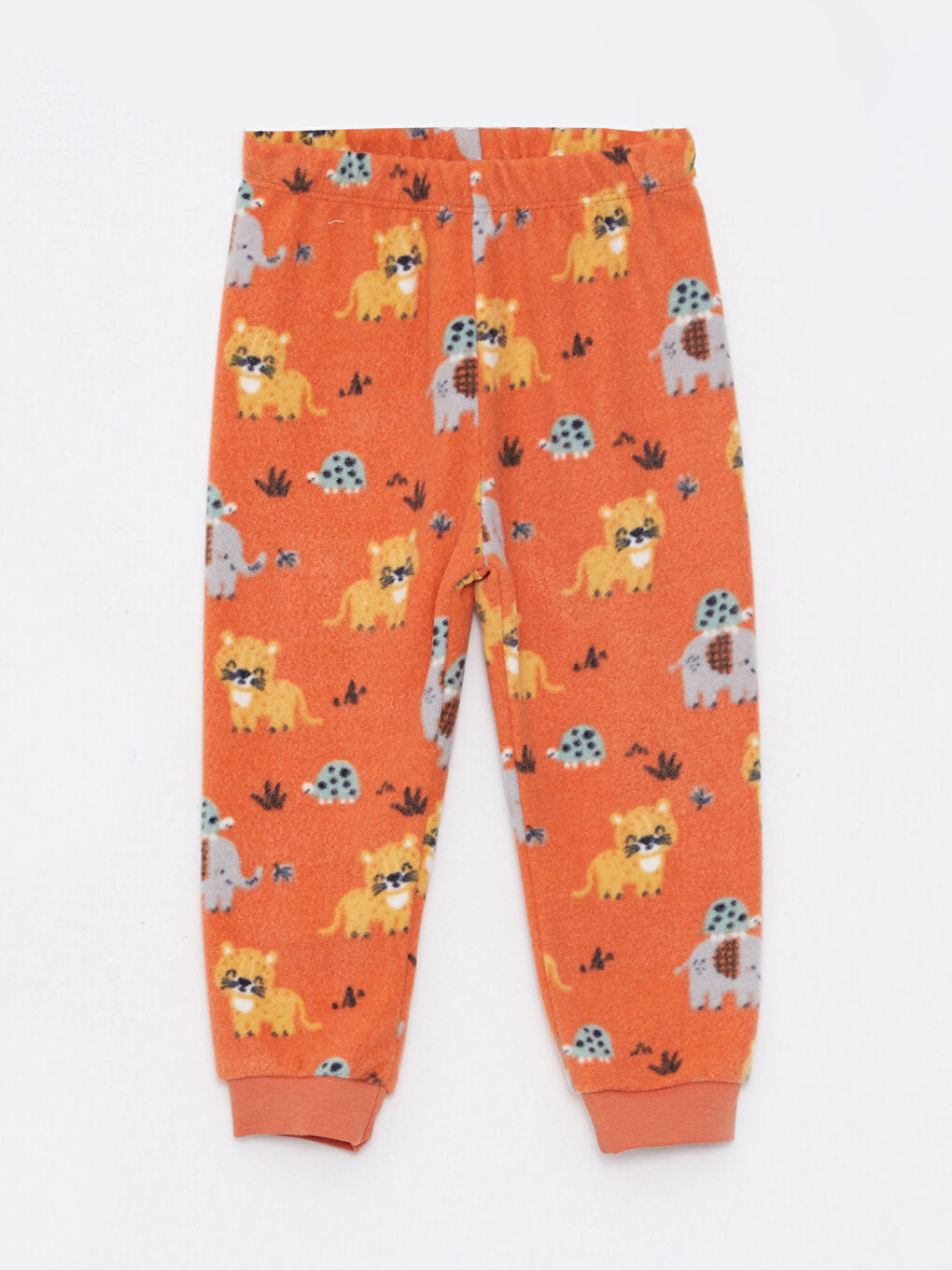 LCW baby Bisiklet Yaka Uzun Kollu Desenli Erkek Bebek Polar Pijama Takım -W27884Z1-RKZ