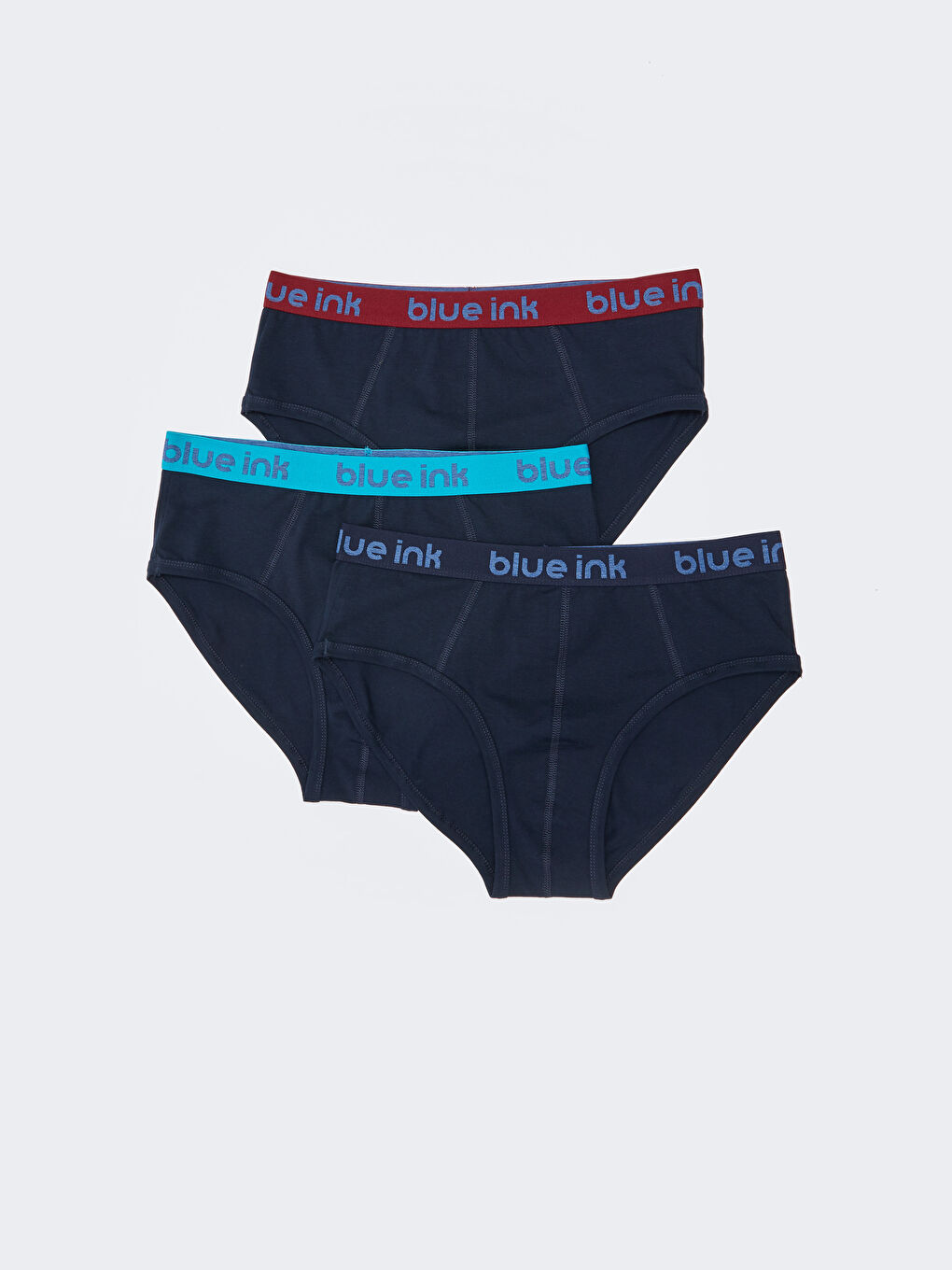 Lacivert Standart Kalıp Pamuklu Esnek Erkek Slip Külot 3'lü