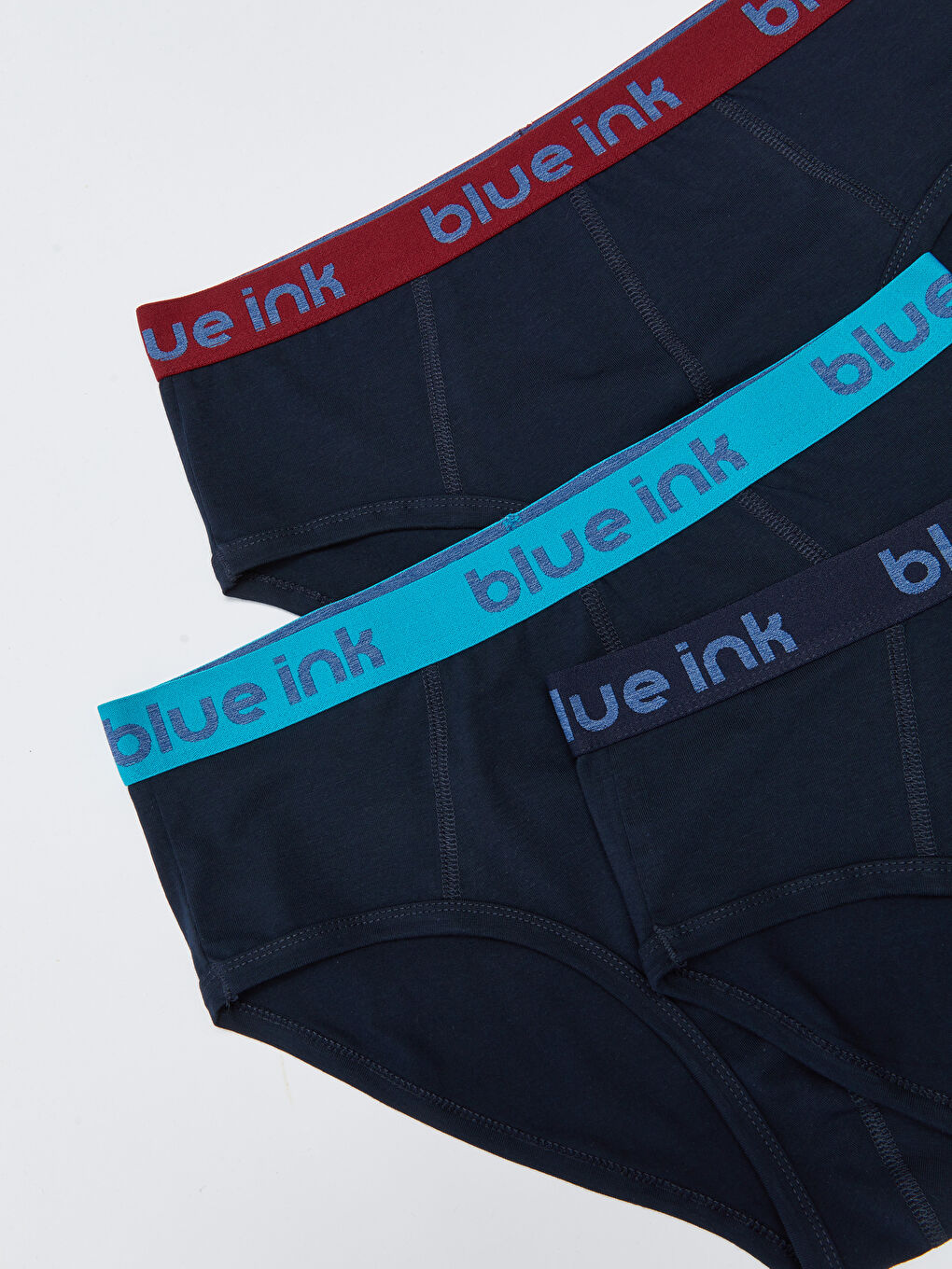 Lacivert Standart Kalıp Pamuklu Esnek Erkek Slip Külot 3'lü-1