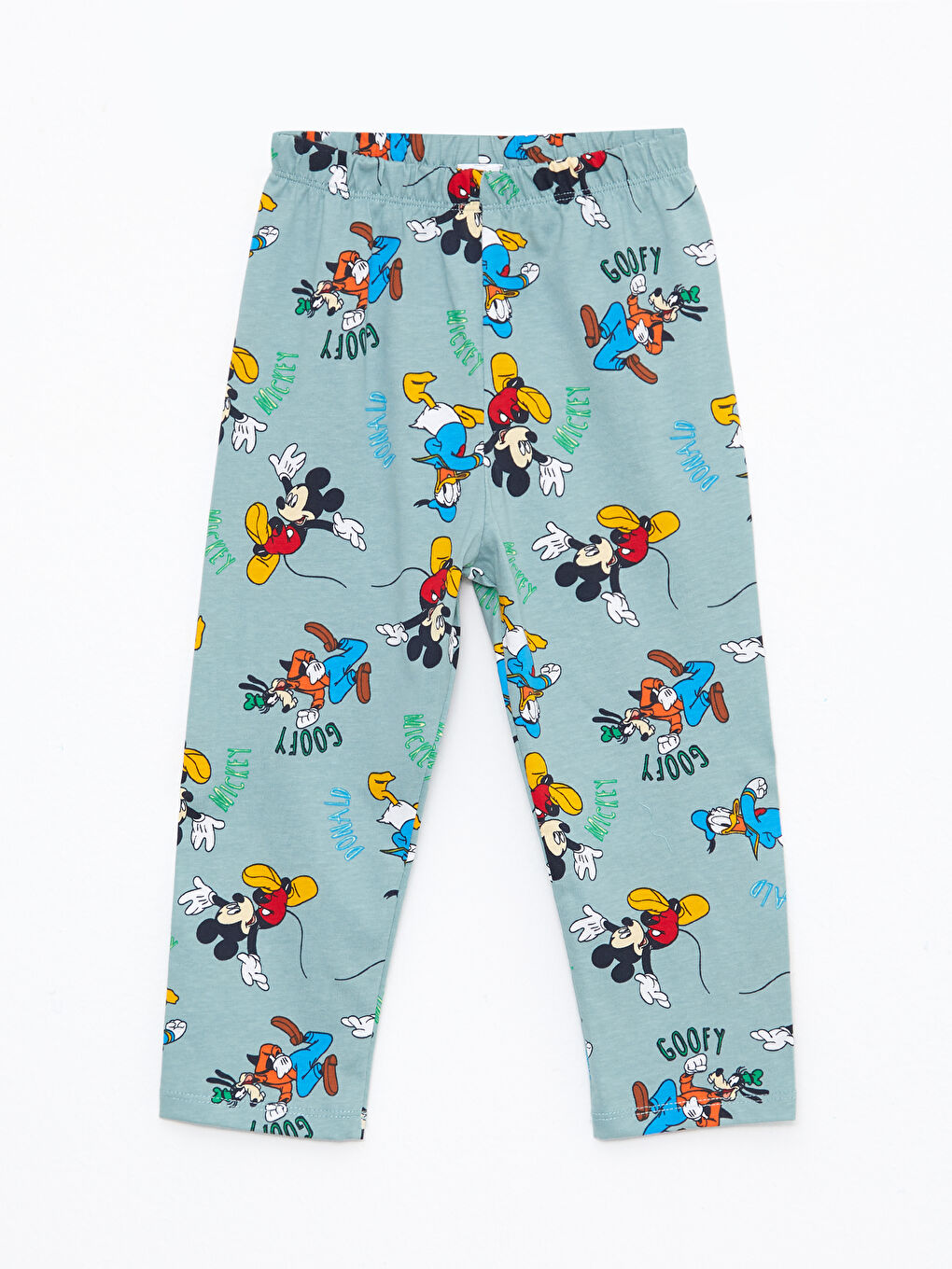 Polo Collar Long Sleeve Mickey Mouse Printed Baby Boys' Pyjama Set-2
